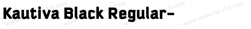 Kautiva Black Regular字体转换